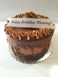 6 inch CHOCOLATE MOUSSE CAKE, BIRTHDAY cake 6 inch round x1