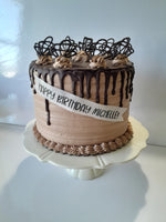 Birthday cake 6 inch CHOCOLATE CAKE, with chocolate frosting BIRTHDAY cake 6 inch round