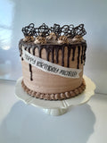 Birthday cake 8 inch CHOCOLATE CAKE, with chocolate frosting BIRTHDAY cake 8 inch round