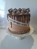 Birthday cake 8 inch CHOCOLATE CAKE, with chocolate frosting BIRTHDAY cake 8 inch round