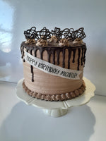 Birthday cake 8 inch CHOCOLATE CAKE, with chocolate frosting BIRTHDAY cake 8 inch round