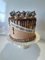 Birthday cake 8 inch CHOCOLATE CAKE, with chocolate frosting BIRTHDAY cake 8 inch round