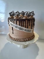 Birthday cake 6 inch CHOCOLATE CAKE, with chocolate frosting BIRTHDAY cake 6 inch round