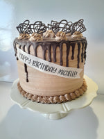 Birthday cake 6 inch CHOCOLATE CAKE, with chocolate frosting BIRTHDAY cake 6 inch round