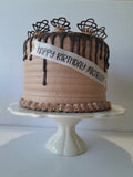 Birthday cake 6 inch CHOCOLATE CAKE, with chocolate frosting BIRTHDAY cake 6 inch round