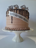 Birthday cake 6 inch CHOCOLATE CAKE, with chocolate frosting BIRTHDAY cake 6 inch round