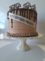 Birthday cake 8 inch CHOCOLATE CAKE, with chocolate frosting BIRTHDAY cake 8 inch round