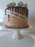 Birthday cake 8 inch CHOCOLATE CAKE, with chocolate frosting BIRTHDAY cake 8 inch round