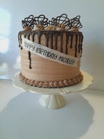 Birthday cake 6 inch CHOCOLATE CAKE, with chocolate frosting BIRTHDAY cake 6 inch round