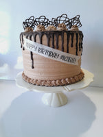 Birthday cake 8 inch CHOCOLATE CAKE, with chocolate frosting BIRTHDAY cake 8 inch round