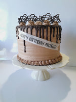 Birthday cake 6 inch CHOCOLATE CAKE, with chocolate frosting BIRTHDAY cake 6 inch round