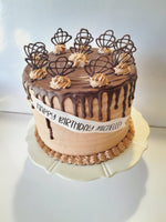 Birthday cake 6 inch CHOCOLATE CAKE, with chocolate frosting BIRTHDAY cake 6 inch round