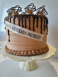 Birthday cake 8 inch CHOCOLATE CAKE, with chocolate frosting BIRTHDAY cake 8 inch round