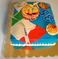 Custom Italian themed birthday cake for Laura