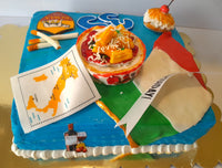 Custom Italian themed birthday cake for Laura