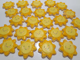 1 dozen Custom Sun themed DECORATED COOKIES  royal icing DECORATED -COOKIES, suns, and plaques SHIPPING INCLUDED