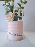 Birthday Cake, double barrel cake 6 or 8 inch round with faux florals