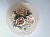 WEDDING CAKE, 8 inch, ridged design with buttercream flower topper