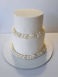 simple wedding cake 23sweets.com ridged design 2 tiers