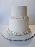 simple wedding cake 23sweets.com ridged design 2 tiers