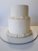 simple wedding cake 23sweets.com ridged design 2 tiers