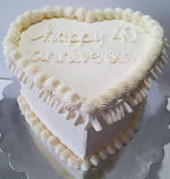 WEDDING Heart cake , anniversary cake, 8 inch wedding cake 8 inch, heart cakes