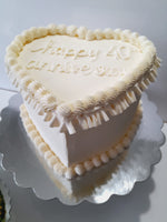 WEDDING Heart cake , anniversary cake, 8 inch wedding cake 8 inch, heart cakes