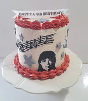 MUSIC THEMED BIRTHDAY CAKE, 6 inch round buttercream cake