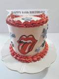 MUSIC THEMED BIRTHDAY CAKE, 6 inch round buttercream cake