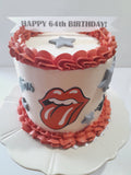 MUSIC THEMED BIRTHDAY CAKE, 6 inch round buttercream cake