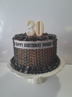 Chocolate cake for Him, mens birthday cake, knitted sweater pattern