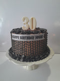 Chocolate cake for Him, mens birthday cake, knitted sweater pattern