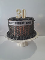 Chocolate cake for Him, mens birthday cake, knitted sweater pattern