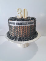 Chocolate cake for Him, mens birthday cake, knitted sweater pattern