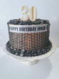 Chocolate cake for Him, mens birthday cake, knitted sweater pattern