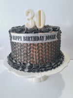 Chocolate cake for Him, mens birthday cake, knitted sweater pattern