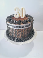 Chocolate cake for Him, mens birthday cake, knitted sweater pattern