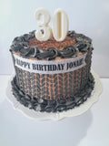 Chocolate cake for Him, mens birthday cake, knitted sweater pattern