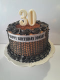 Chocolate cake for Him, mens birthday cake, knitted sweater pattern