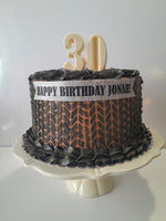 Chocolate cake for Him, mens birthday cake, knitted sweater pattern