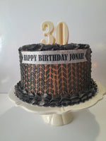 Chocolate cake for Him, mens birthday cake, knitted sweater pattern