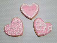 Cookies, Heart COOKIES various designs Valentine’s Day themed decorated royal iced heart COOKIES 1 dozen cookies