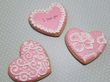 Cookies, Heart COOKIES various designs Valentine’s Day themed decorated royal iced heart COOKIES 1 dozen cookies