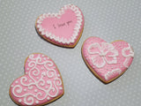 Cookies, Heart COOKIES various designs Valentine’s Day themed decorated royal iced heart COOKIES 1 dozen cookies