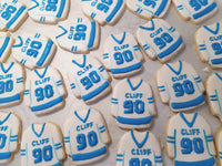 Cookies, custom HOCKEY JERSEYS for sports team COOKIES  royal icing DECORATED -COOKIE