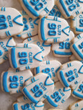 Cookies, custom HOCKEY JERSEYS for sports team COOKIES  royal icing DECORATED -COOKIE