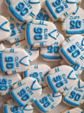 Cookies, custom HOCKEY JERSEYS for sports team COOKIES  royal icing DECORATED -COOKIE