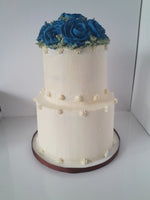 Wedding cake, 2 tier WEDDING CAKE 8"/6"round tiers