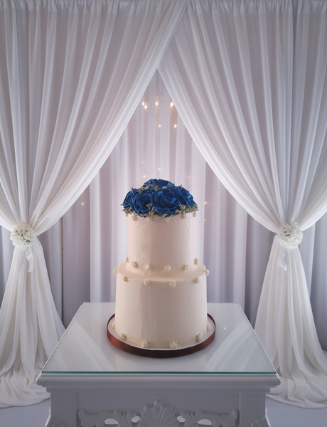 Wedding cake, 2 tier WEDDING CAKE 8"/6"round tiers