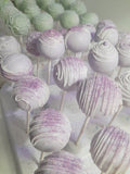 1 dozen, CAKE POPS, SOFT PINK  wedding CAKEPOPS,  12 pcs   wedding cake pops for bulk order,  restaurants food service industry. (Copy)